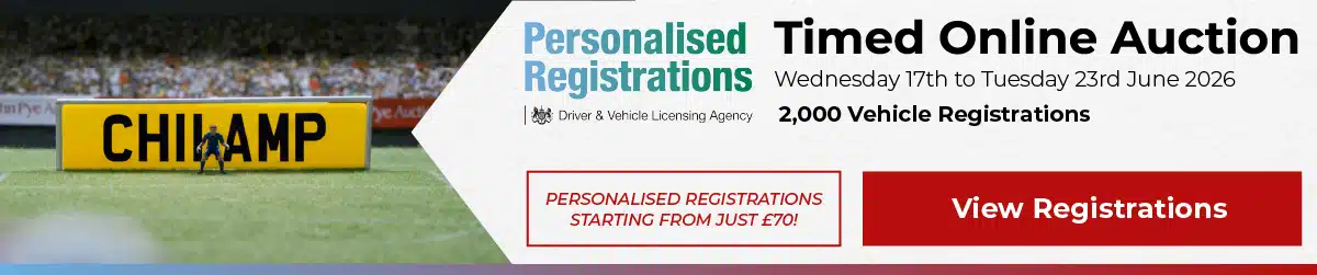 DVLA Personalised Registrations Banner – JPA Homepage – June