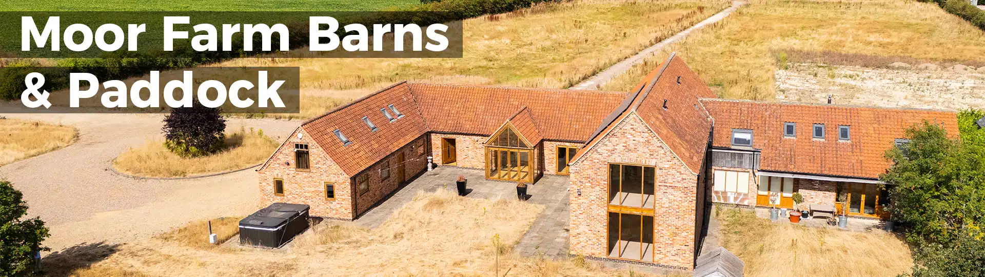 Moor Farm Barns – Preview Main Image Glebe House Estate - Aerial Shot